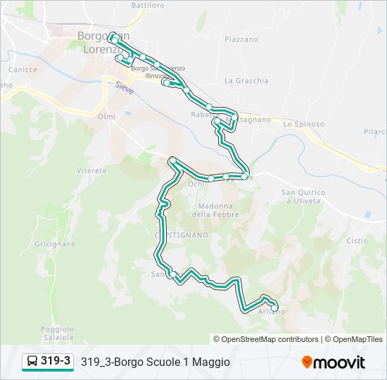 3193 Route: Schedules, Stops & Maps - 319_3-Borgo Scuole 1 Maggio (Updated)