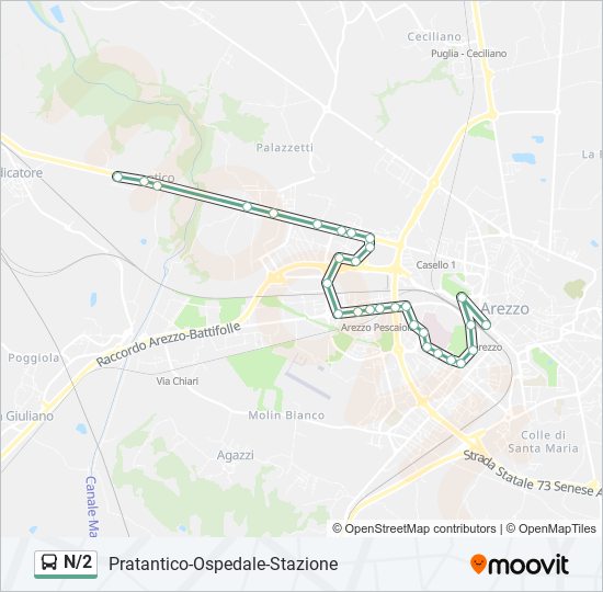 Linea n2 orari fermate e mappe N 2 Pratantico La Chiesa