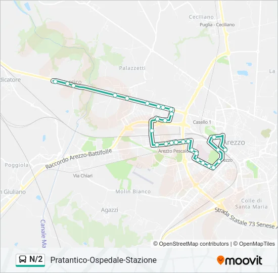 N/2 Bus Line Map