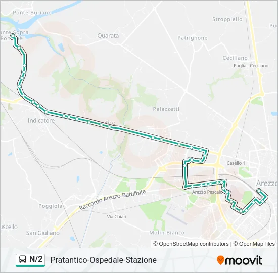 N/2 Bus Line Map