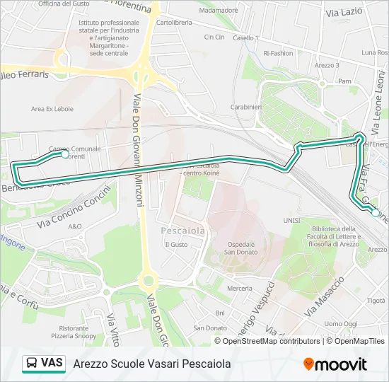 VAS Bus Line Map
