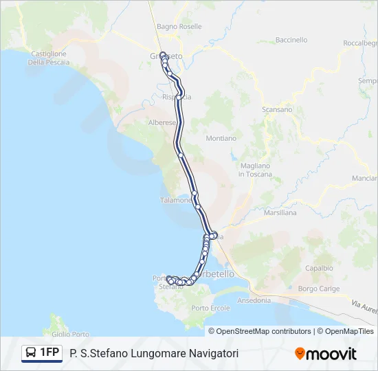 1FP Bus Line Map