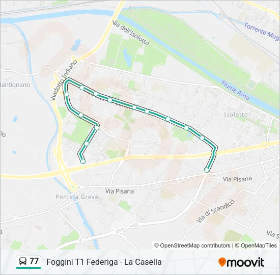 77 Bus Line Map