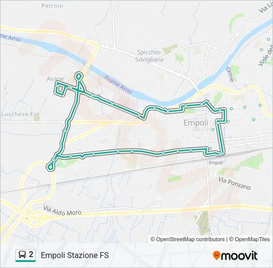 2 Bus Line Map