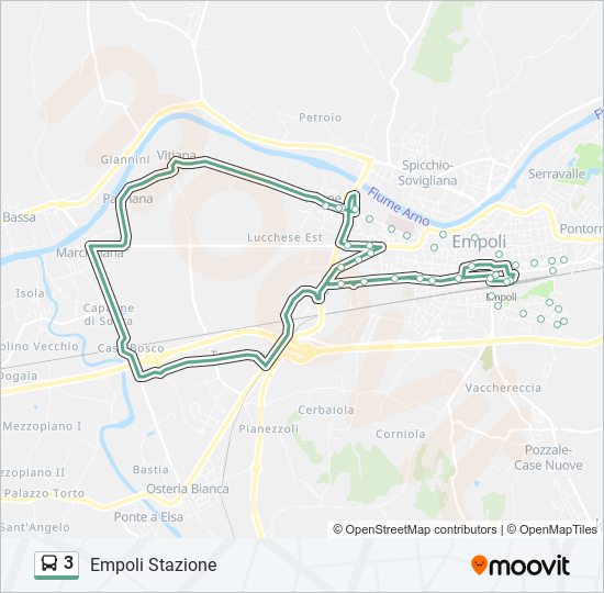 3 bus Line Map