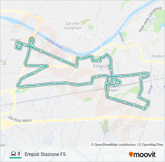 3 Bus Line Map