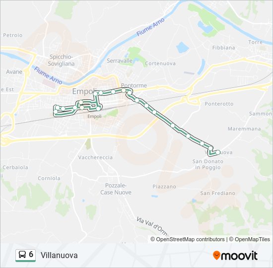 6 bus Line Map