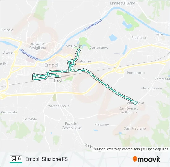 6 Bus Line Map
