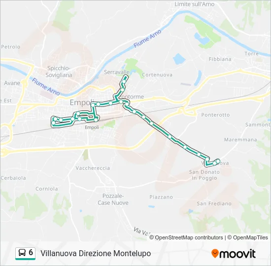 6 Bus Line Map