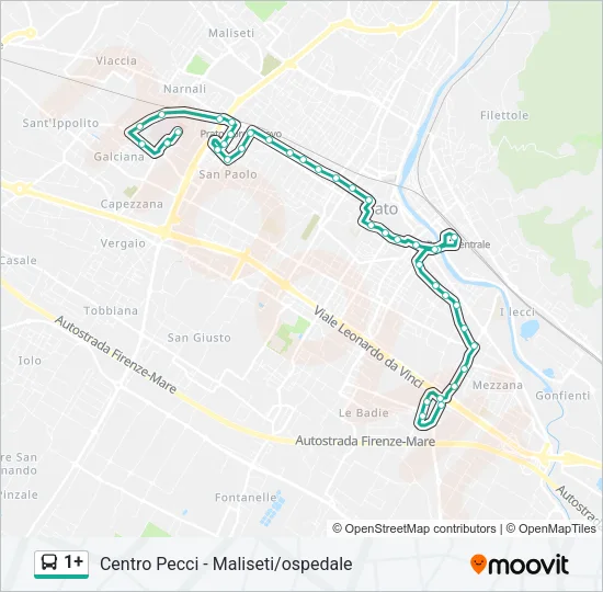 1+ Bus Line Map