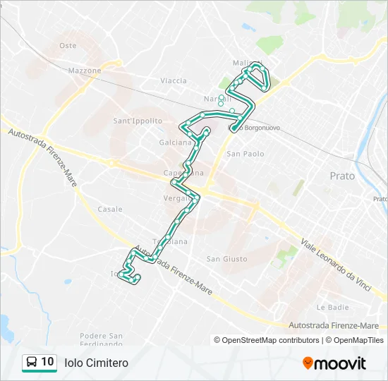 10 Bus Line Map