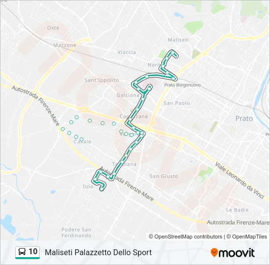 10 Bus Line Map
