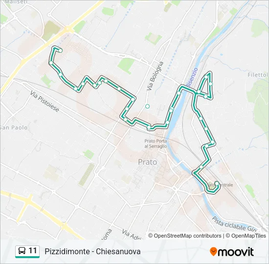 11 Bus Line Map