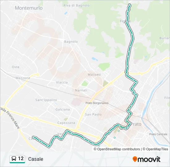 12 Bus Line Map
