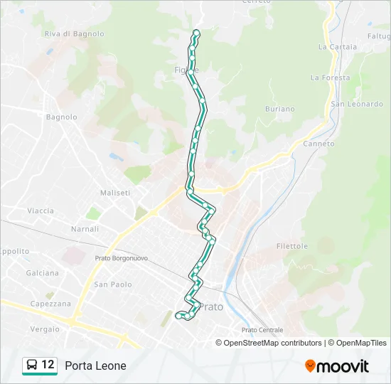 12 Bus Line Map