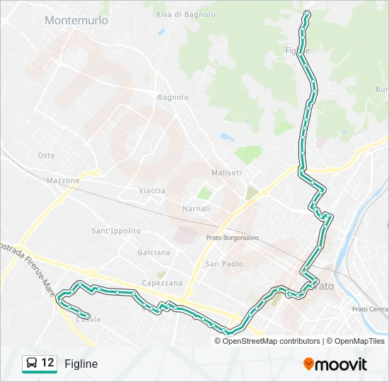 12 Bus Line Map