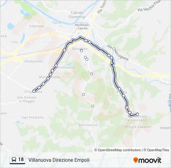 18 Bus Line Map
