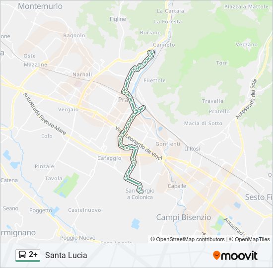 2+ bus Line Map