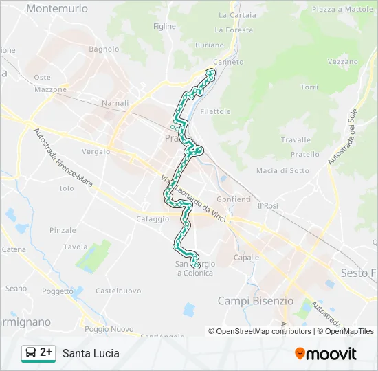 2+ Bus Line Map