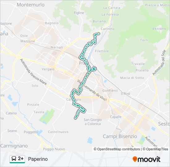 2+ bus Line Map