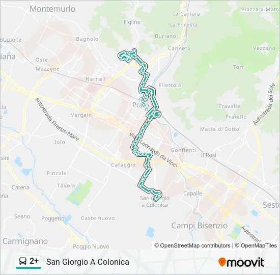 2+ Bus Line Map