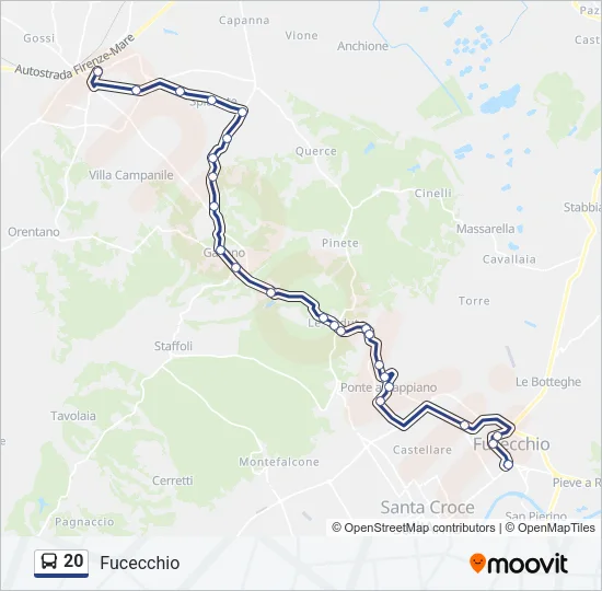 20 Bus Line Map
