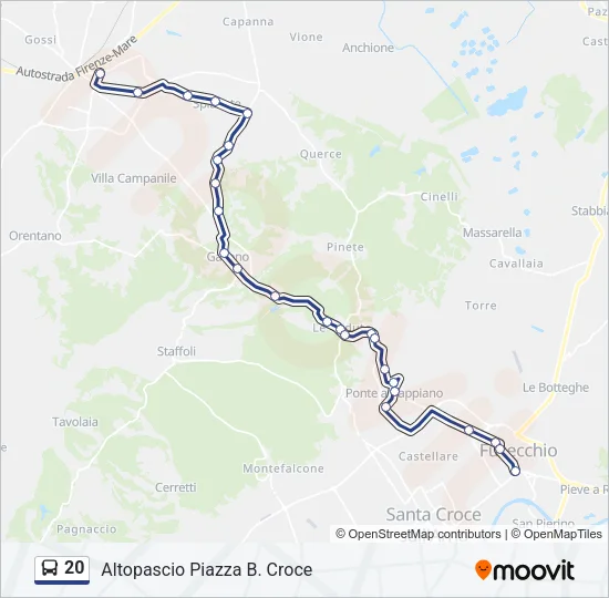 20 Bus Line Map