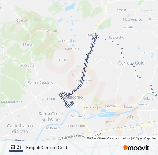 21 Bus Line Map