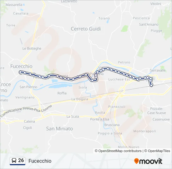 26 Bus Line Map