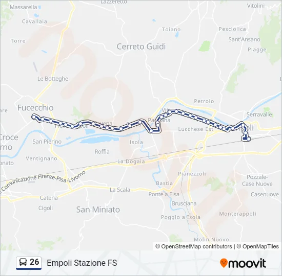 26 Bus Line Map