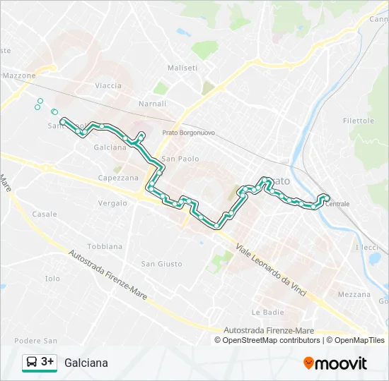 3+ Bus Line Map