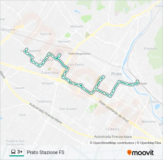 3+ Bus Line Map