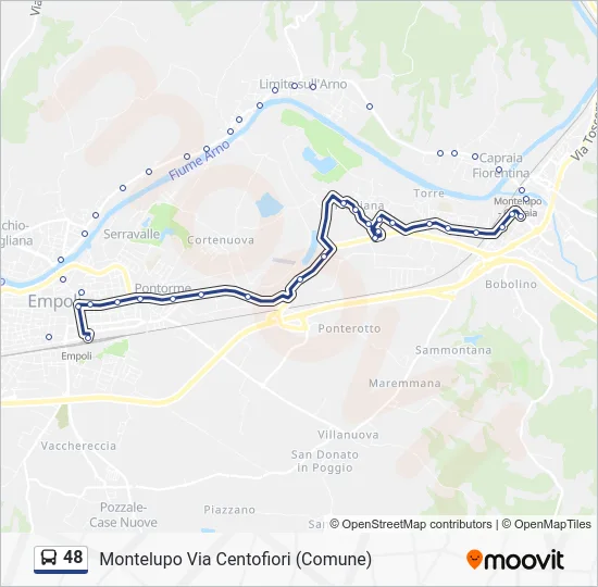 48 Bus Line Map