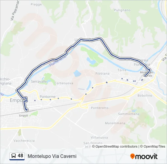 Percorso linea bus 48