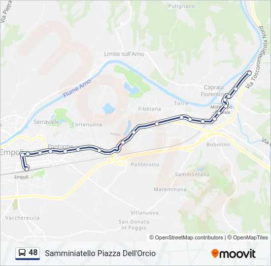 Percorso linea bus 48