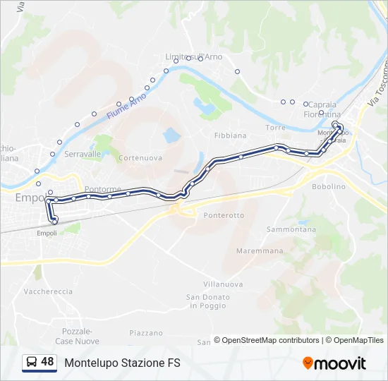 48 Bus Line Map