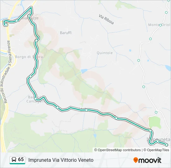 65 Bus Line Map