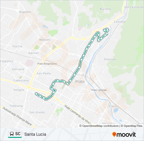 SC Bus Line Map