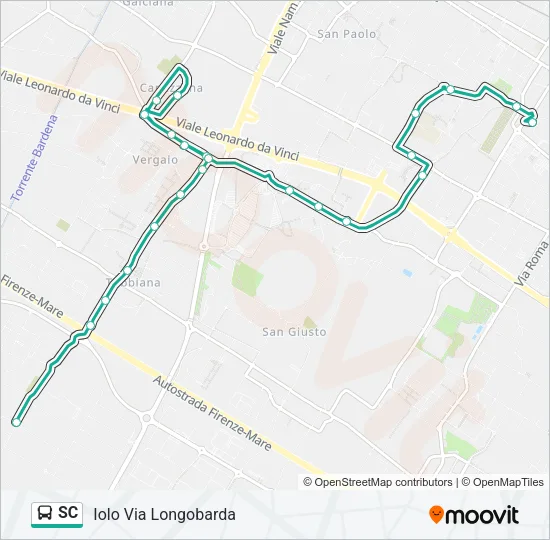 SC Bus Line Map
