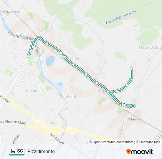 SC Bus Line Map