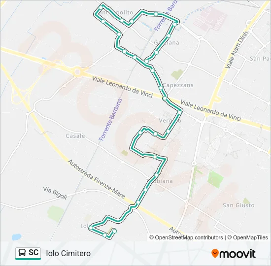 SC Bus Line Map