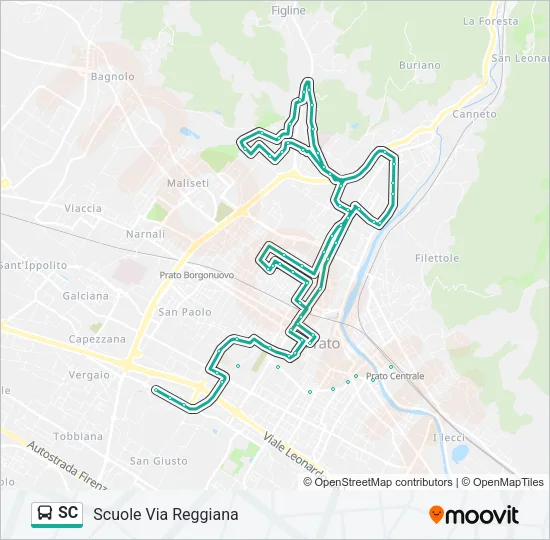 SC Bus Line Map