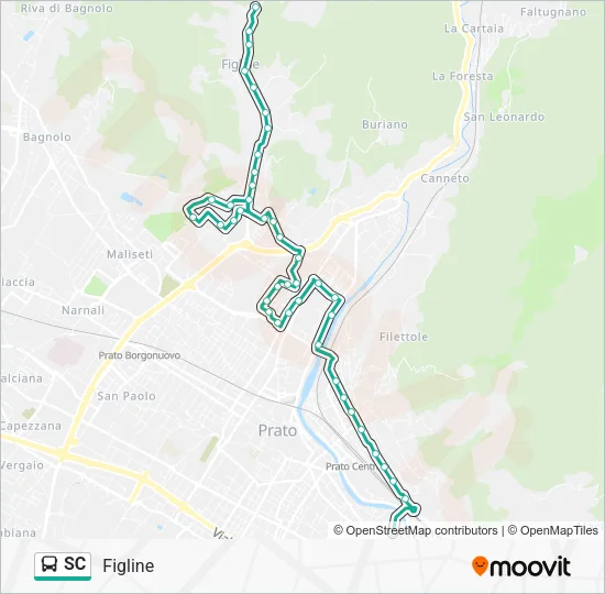 SC Bus Line Map