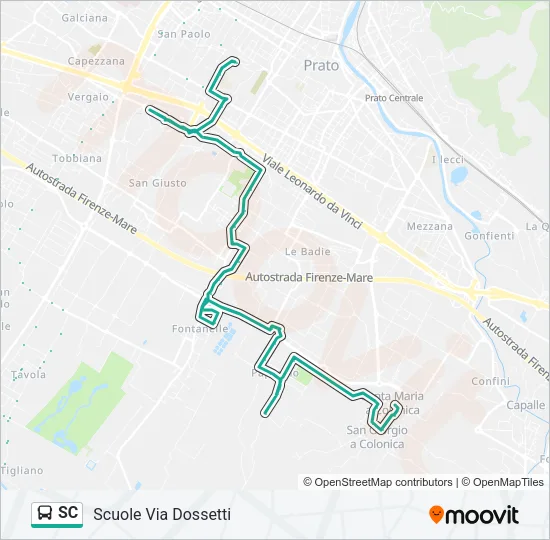 SC Bus Line Map