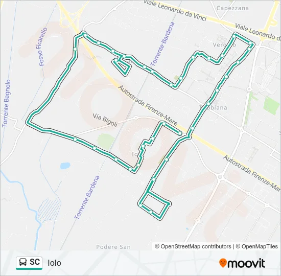 SC Bus Line Map