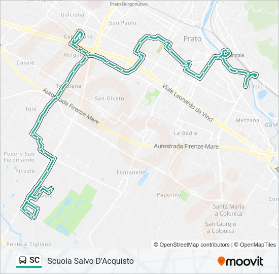 SC Bus Line Map