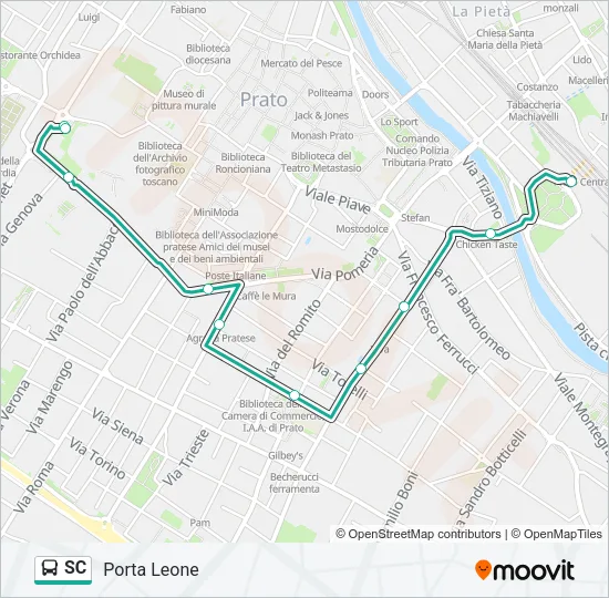 SC Bus Line Map