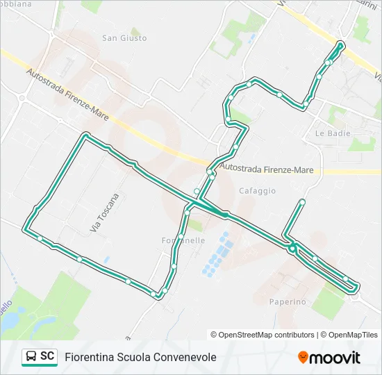 SC Bus Line Map