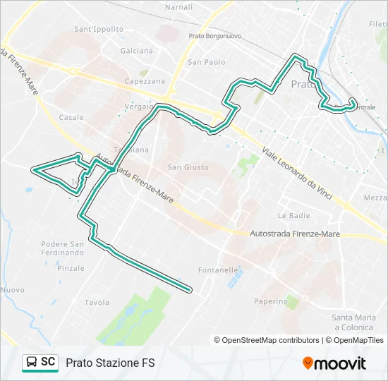 SC Bus Line Map