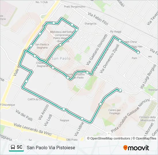 SC Bus Line Map